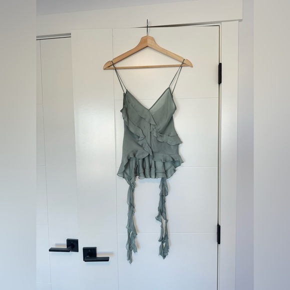 Zara Semi Sheer Tank Blouse - Picture 3 of 6